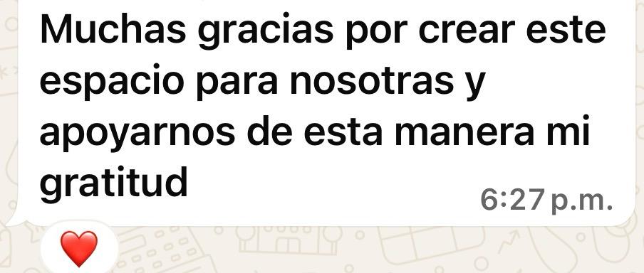 Testimonio recibido por WhatsApp