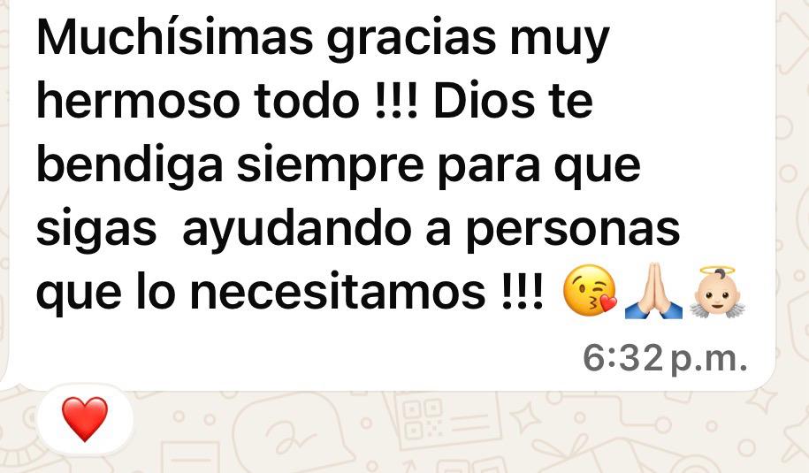 Testimonio recibido por WhatsApp