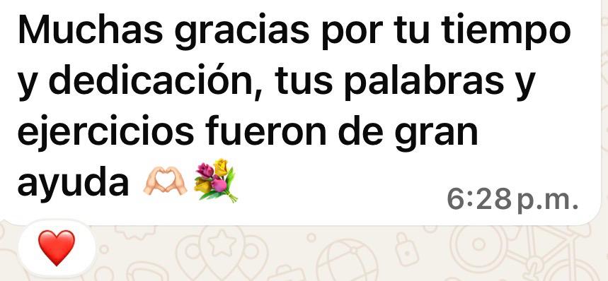 Testimonio recibido por WhatsApp